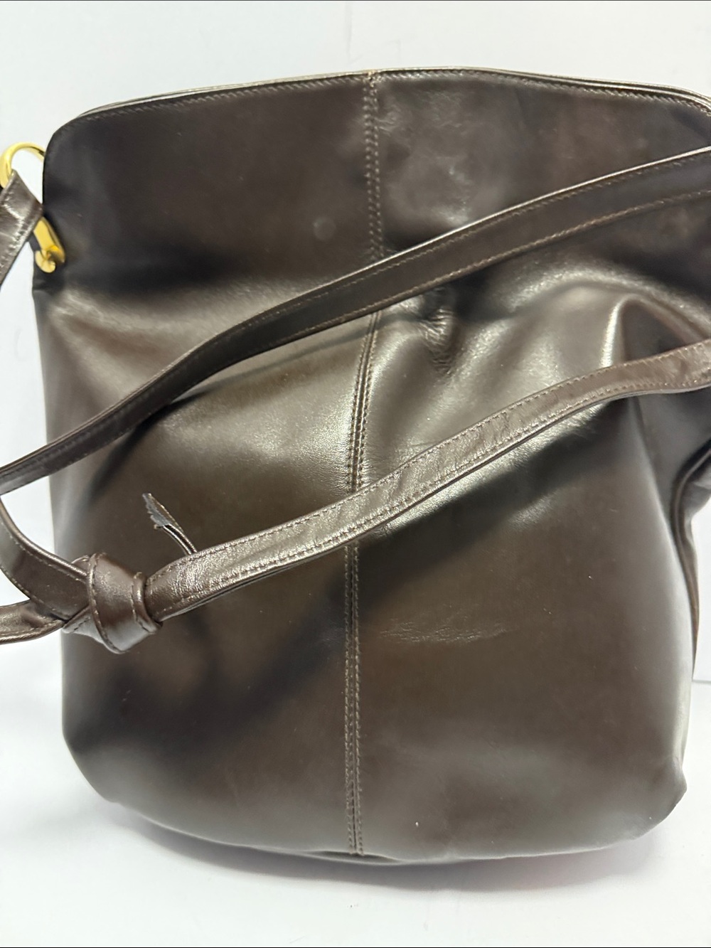Classic Brown Leather Shoulder Bag